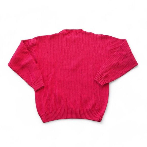 Chaps Ralph Lauren Handframe Vintage Crew Neck Sweater Red Men's L - Picture 2 of 5